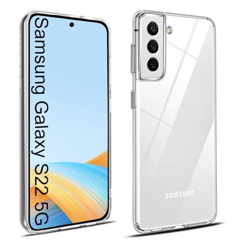 Elekpia Crystal Clear Hülle Kompatibel mit Samsung Galaxy S22 5G, Anti-Fingerabdruck Anti-Vergilbungs Handyhülle, Kratzfest Stoßfest Durchsichtig Schutzhülle, TPU Case, Dünn Cover (Transparent) Elekpia Crystal Clear Hülle Kompatibel mit Samsung Galaxy S22 5G, Anti-Fingerabdruck Anti-Vergilbungs Handyhülle, Kratzfest Stoßfest Durchsichtig Schutzhülle, TPU Case, Dünn Cover (Transparent) von Elekpia