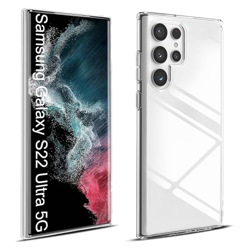 Elekpia Crystal Clear Hülle Kompatibel mit Samsung Galaxy S22 Ultra 5G, Anti-Fingerabdruck Anti-Vergilbungs Handyhülle, Kratzfest Stoßfest Durchsichtig Schutzhülle, TPU Case, Dünn Cover (Transparent) Elekpia Crystal Clear Hülle Kompatibel mit Samsung Galaxy S22 Ultra 5G, Anti-Fingerabdruck Anti-Vergilbungs Handyhülle, Kratzfest Stoßfest Durchsichtig Schutzhülle, TPU Case, Dünn Cover (Transparent) von Elekpia