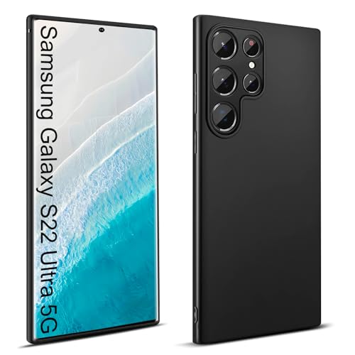 Elekpia Ultra Dünn Hülle Kompatibel mit Samsung Galaxy S22 Ultra 5G, Kratzfest Stoßfest rutschfest Handyhülle, Anti-Fingerabdruck Fallschutz Schutzhülle, TPU Silikon Case, Kantenschutz Cover (Schwarz) Elekpia Ultra Dünn Hülle Kompatibel mit Samsung Galaxy S22 Ultra 5G, Kratzfest Stoßfest rutschfest Handyhülle, Anti-Fingerabdruck Fallschutz Schutzhülle, TPU Silikon Case, Kantenschutz Cover (Schwarz) von Elekpia