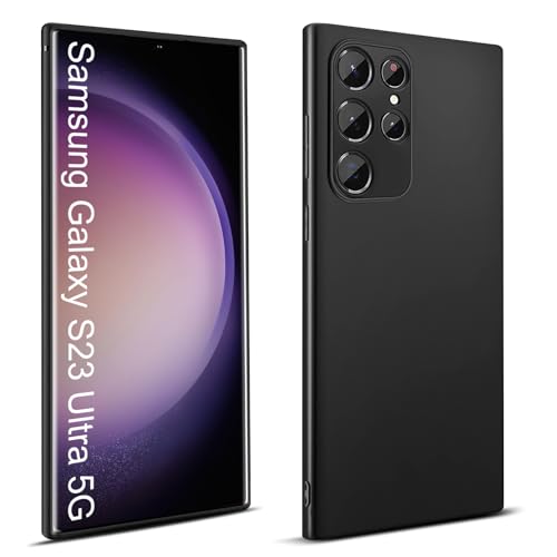 Elekpia Ultra Dünn Hülle Kompatibel mit Samsung Galaxy S23 Ultra 5G, Kratzfest Stoßfest rutschfest Handyhülle, Anti-Fingerabdruck Fallschutz Schutzhülle, TPU Silikon Case, Kantenschutz Cover (Schwarz) Elekpia Ultra Dünn Hülle Kompatibel mit Samsung Galaxy S23 Ultra 5G, Kratzfest Stoßfest rutschfest Handyhülle, Anti-Fingerabdruck Fallschutz Schutzhülle, TPU Silikon Case, Kantenschutz Cover (Schwarz) von Elekpia