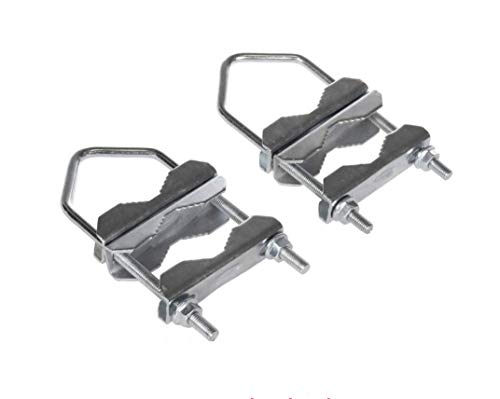 2X Doppelschelle Sat Mastschelle Zahnschelle Mast für Geländerhalter verzinkt von Elektro Softmarkt