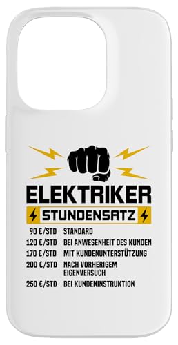 Elektriker Stundensatz Hülle für iPhone 14 Pro von Elektroniker Stundensatz