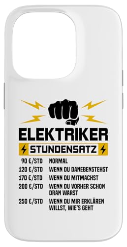 Elektriker Stundensatz Hülle für iPhone 14 Pro Elektriker Stundensatz Hülle für iPhone 14 Pro von Elektroniker Stundensatz