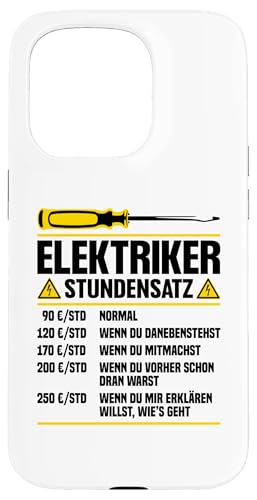 Elektriker Stundensatz Hülle für iPhone 15 Pro Elektriker Stundensatz Hülle für iPhone 15 Pro von Elektroniker Stundensatz