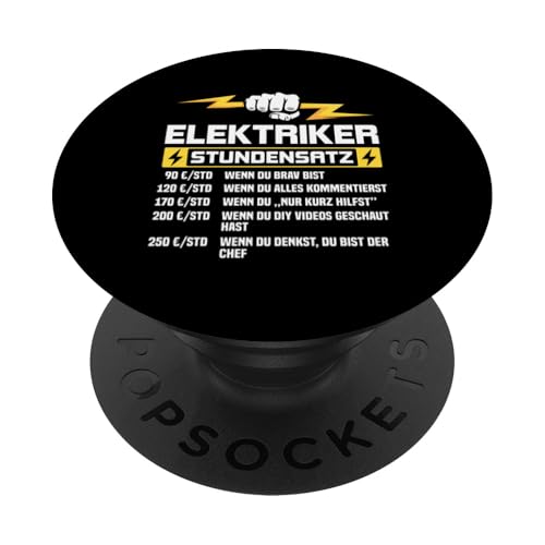 Elektriker Stundensatz PopSockets Klebender PopGrip Elektriker Stundensatz PopSockets Klebender PopGrip von Elektroniker Stundensatz
