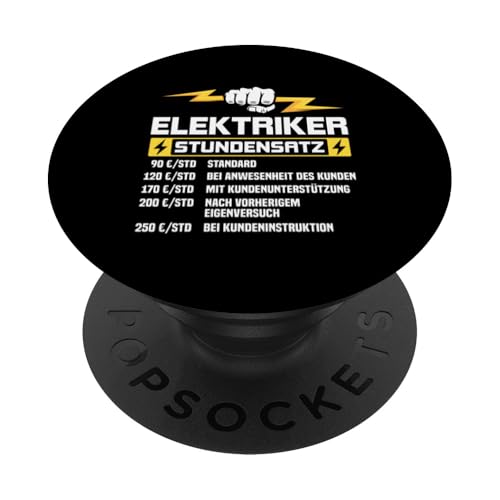 Elektriker Stundensatz PopSockets Klebender PopGrip Elektriker Stundensatz PopSockets Klebender PopGrip von Elektroniker Stundensatz