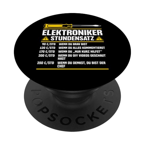 Elektriker Stundensatz PopSockets Klebender PopGrip Elektriker Stundensatz PopSockets Klebender PopGrip von Elektroniker Stundensatz