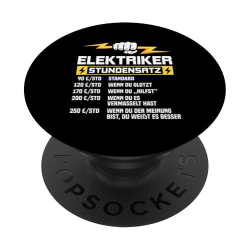 Elektriker Stundensatz PopSockets Klebender PopGrip Elektriker Stundensatz PopSockets Klebender PopGrip von Elektroniker Stundensatz