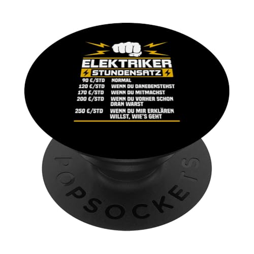 Elektriker Stundensatz PopSockets Klebender PopGrip Elektriker Stundensatz PopSockets Klebender PopGrip von Elektroniker Stundensatz