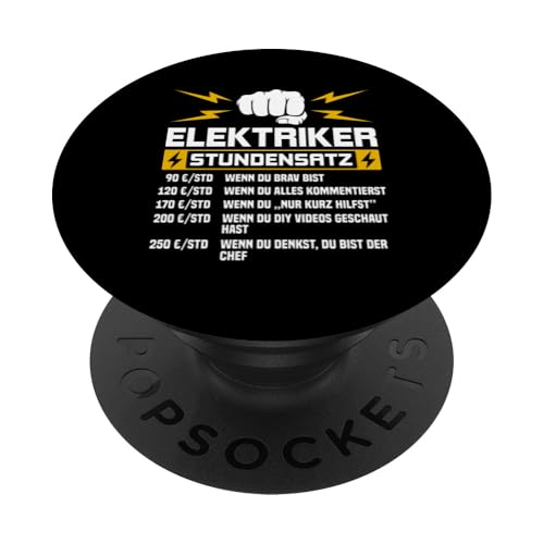 Elektriker Stundensatz PopSockets Klebender PopGrip Elektriker Stundensatz PopSockets Klebender PopGrip von Elektroniker Stundensatz