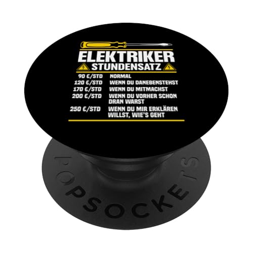 Elektriker Stundensatz PopSockets Klebender PopGrip Elektriker Stundensatz PopSockets Klebender PopGrip von Elektroniker Stundensatz