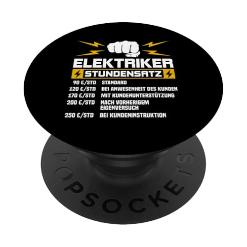 Elektriker Stundensatz PopSockets Klebender PopGrip Elektriker Stundensatz PopSockets Klebender PopGrip von Elektroniker Stundensatz