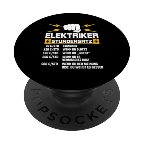 Elektriker Stundensatz PopSockets Klebender PopGrip Elektriker Stundensatz PopSockets Klebender PopGrip von Elektroniker Stundensatz