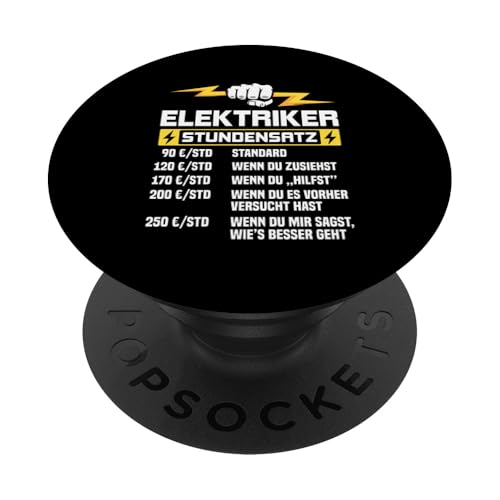 Elektriker Stundensatz PopSockets Klebender PopGrip Elektriker Stundensatz PopSockets Klebender PopGrip von Elektroniker Stundensatz