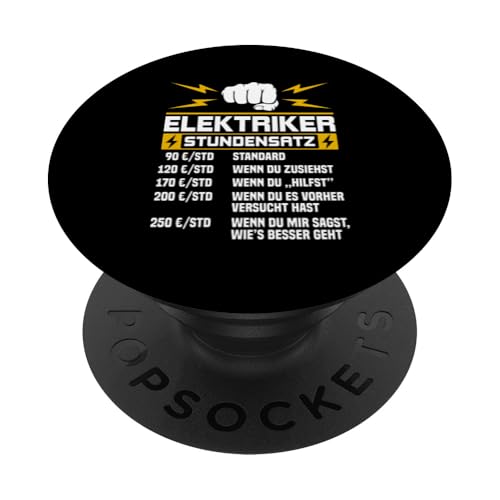 Elektriker Stundensatz PopSockets Klebender PopGrip Elektriker Stundensatz PopSockets Klebender PopGrip von Elektroniker Stundensatz