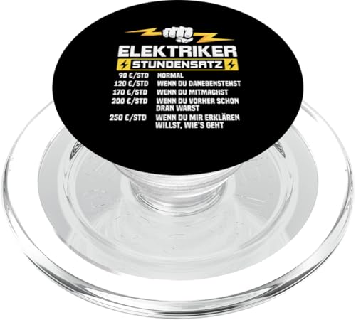 Elektriker Stundensatz PopSockets PopGrip für MagSafe Elektriker Stundensatz PopSockets PopGrip für MagSafe von Elektroniker Stundensatz