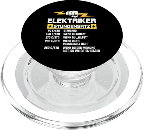 Elektriker Stundensatz PopSockets PopGrip für MagSafe Elektriker Stundensatz PopSockets PopGrip für MagSafe von Elektroniker Stundensatz