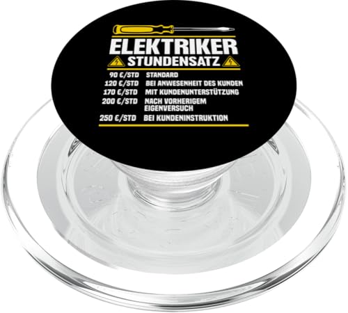 Elektriker Stundensatz PopSockets PopGrip für MagSafe Elektriker Stundensatz PopSockets PopGrip für MagSafe von Elektroniker Stundensatz