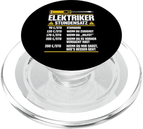 Elektriker Stundensatz PopSockets PopGrip für MagSafe Elektriker Stundensatz PopSockets PopGrip für MagSafe von Elektroniker Stundensatz