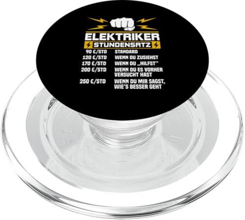 Elektriker Stundensatz PopSockets PopGrip für MagSafe Elektriker Stundensatz PopSockets PopGrip für MagSafe von Elektroniker Stundensatz