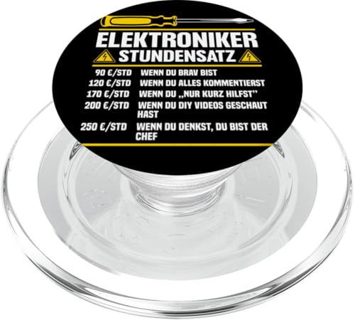 Elektriker Stundensatz PopSockets PopGrip für MagSafe Elektriker Stundensatz PopSockets PopGrip für MagSafe von Elektroniker Stundensatz