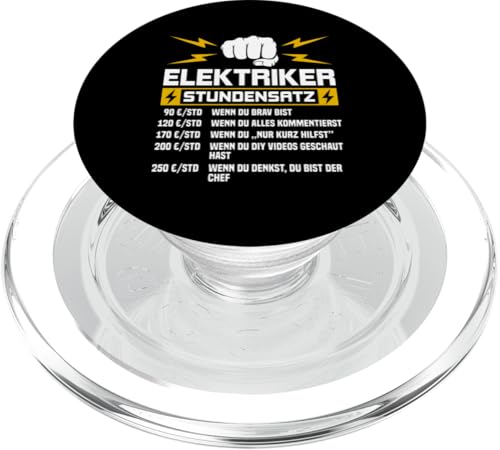 Elektriker Stundensatz PopSockets PopGrip für MagSafe Elektriker Stundensatz PopSockets PopGrip für MagSafe von Elektroniker Stundensatz