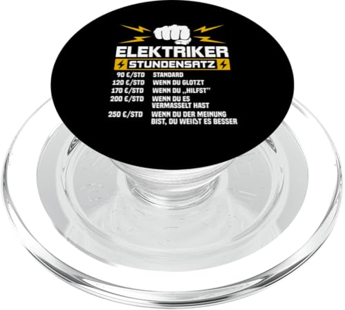 Elektriker Stundensatz PopSockets PopGrip für MagSafe Elektriker Stundensatz PopSockets PopGrip für MagSafe von Elektroniker Stundensatz