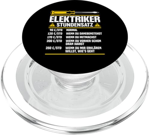 Elektriker Stundensatz PopSockets PopGrip für MagSafe Elektriker Stundensatz PopSockets PopGrip für MagSafe von Elektroniker Stundensatz