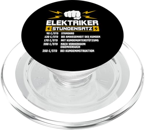 Elektriker Stundensatz PopSockets PopGrip für MagSafe Elektriker Stundensatz PopSockets PopGrip für MagSafe von Elektroniker Stundensatz