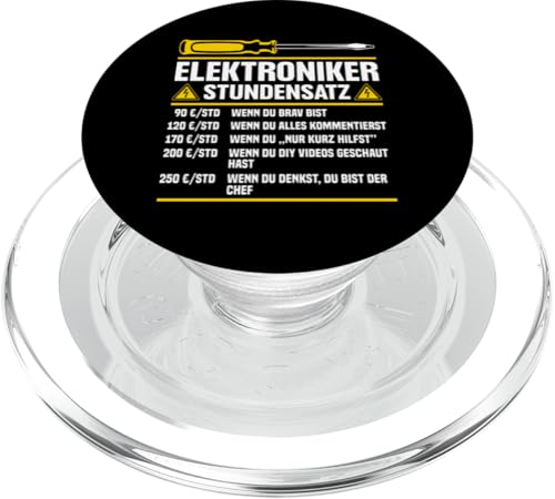 Elektriker Stundensatz PopSockets PopGrip für MagSafe Elektriker Stundensatz PopSockets PopGrip für MagSafe von Elektroniker Stundensatz