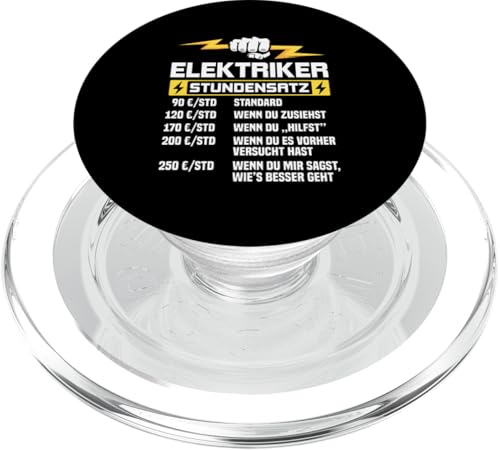 Elektriker Stundensatz PopSockets PopGrip für MagSafe Elektriker Stundensatz PopSockets PopGrip für MagSafe von Elektroniker Stundensatz