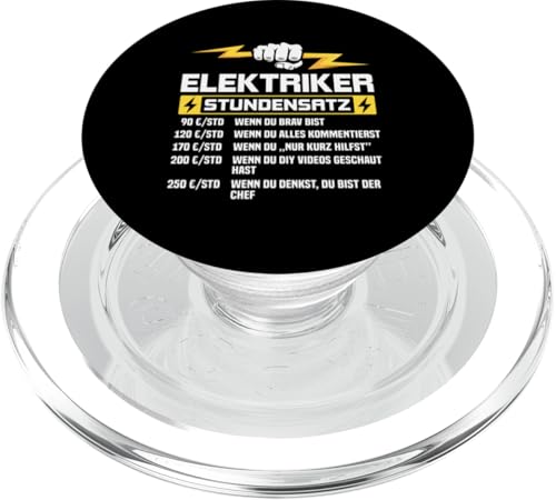 Elektriker Stundensatz PopSockets PopGrip für MagSafe Elektriker Stundensatz PopSockets PopGrip für MagSafe von Elektroniker Stundensatz