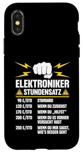 Elektroniker Stundensatz Hülle für iPhone X/XS Elektroniker Stundensatz Hülle für iPhone X/XS von Elektroniker Stundensatz