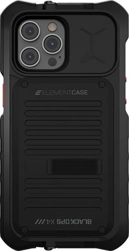 Element Case Black Ops EMT-322-252FU-01 Schutzhülle für iPhone 13 Pro – aggressiv robuste, Taktische und stoßfeste Schutzhülle für iPhone 13 Pro mit Brieftasche/Kartenhalter und mechanischem Ständer, von Element Case