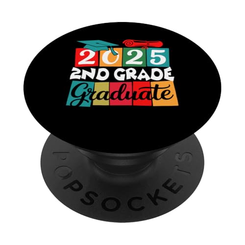 2025 2nd Grade Graduate Colorful Costume Last Day Of School PopSockets Klebender PopGrip 2025 2nd Grade Graduate Colorful Costume Last Day Of School PopSockets Klebender PopGrip von Elementary School Last Day Of School Costume