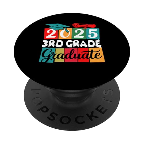 2025 3rd Grade Graduate Colorful Costume Last Day Of School PopSockets Klebender PopGrip 2025 3rd Grade Graduate Colorful Costume Last Day Of School PopSockets Klebender PopGrip von Elementary School Last Day Of School Costume