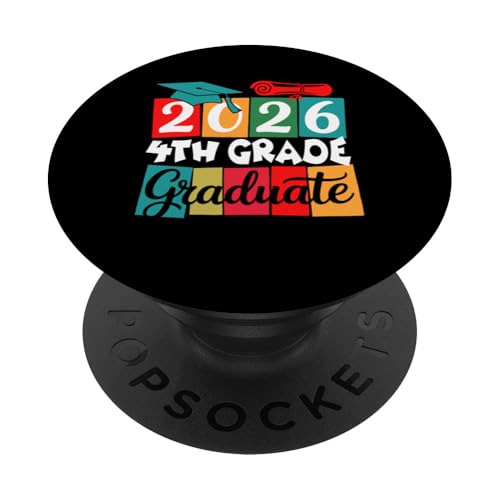 2026 4th Grade Graduate Colorful Costume Last Day Of School PopSockets Klebender PopGrip 2026 4th Grade Graduate Colorful Costume Last Day Of School PopSockets Klebender PopGrip von Elementary School Last Day Of School Costume