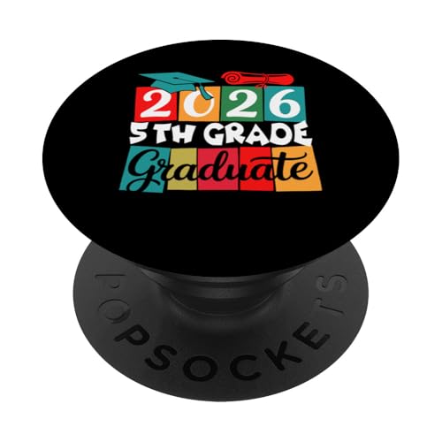 2026 5th Grade Graduate Colorful Costume Last Day Of School PopSockets Klebender PopGrip 2026 5th Grade Graduate Colorful Costume Last Day Of School PopSockets Klebender PopGrip von Elementary School Last Day Of School Costume