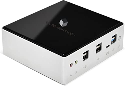 Elementkey AIR2 Mini-Computer – i7-8550U – 4,2 GHz – 16 GB RAM + 512 GB NVME SSD + Windows 11 Pro PC + AC WiFi + Bluetooth – Alternative für NUC PC – Schwarz von Elementkey