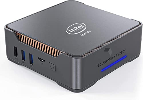 Elementkey iniX3 – Mini-PC – Gemini Lake J4125 – 8 GB DDR4 Ram – 128 GB SSD – WLAN – Bluetooth – Mini-Computer – HTPC – Beamer – TV – Schwarz von Elementkey