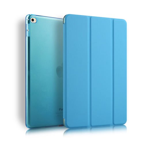Eleoption iPad Schutzhülle PU Ledertasche Rund Schutz Case Smart Cover mit automatischer Aufwachen/Schlaf Funktion abklappbar Standfunktion Hülle (Für iPad Pro 12,9'' 2015 Version, Blau) von Eleoption