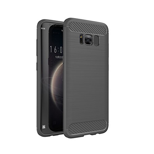 Samsung Galaxy Silikon Schutzhülle TPU Bumper Hülle Handyhülle erstklassig Cover Schale (für Samsung Galaxy S8 Plus 6,2 Zoll, Grau) von Eleoption