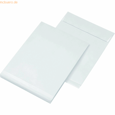 Elepa Faltentaschen Securitex C4 130g/qm haftklebend weiß VE=100 Stück von Elepa