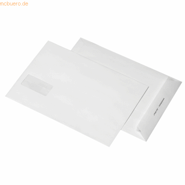 Elepa Versandtaschen B4 mit Fenster 120g/qm weiß VE=250 Stück von Elepa