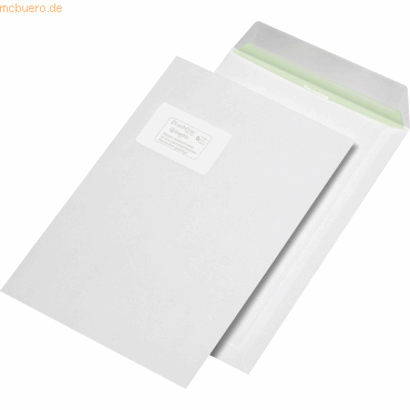 Elepa Versandtaschen Envirelope C4 mit Fenster 90g/qm haftklebend weiß von Elepa