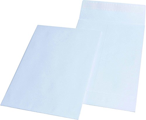Elepa - rössler kuvert 30007062 Faltentaschen C4 ohne Fenster mit 40 mm-Falte, 140 g/qm, 100 Stück, weiß von Elepa