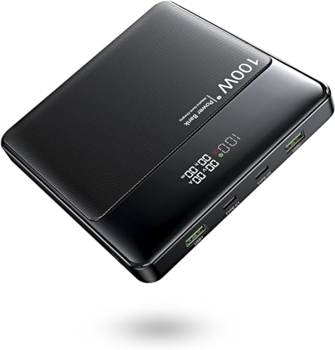 100W Powerbank 20000mAh 4-Port USB-C PD3.0 QC4.0 Schnellladung Laptop Externer Batterie mit 100W eingebautem USB-C Kabel für MacBook Dell HP Notebook iPhone Samsung Huawei Stream Deck 100W Powerbank 20000mAh 4-Port USB-C PD3.0 QC4.0 Schnellladung Laptop Externer Batterie mit 100W eingebautem USB-C Kabel für MacBook Dell HP Notebook iPhone Samsung Huawei Stream Deck von ElephantStory
