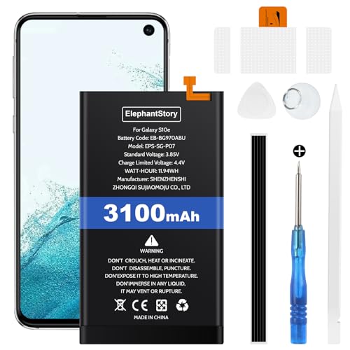 Akku für Galaxy S10e SM-G970 3100mAh Batteriecode EB-BG970ABU Lithium Polymer Ersatzakku mit Repair Tool Kit Akku für Galaxy S10e SM-G970 3100mAh Batteriecode EB-BG970ABU Lithium Polymer Ersatzakku mit Repair Tool Kit von ElephantStory