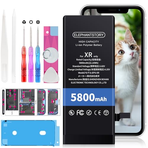 Akku für iPhone XR Hohe Qualität 5800mAh Interner Ersatzakku inkl Werkzeugset und Reparaturset Akku-Austausch Anleitung Akku für iPhone XR Hohe Qualität 5800mAh Interner Ersatzakku inkl Werkzeugset und Reparaturset Akku-Austausch Anleitung von ElephantStory