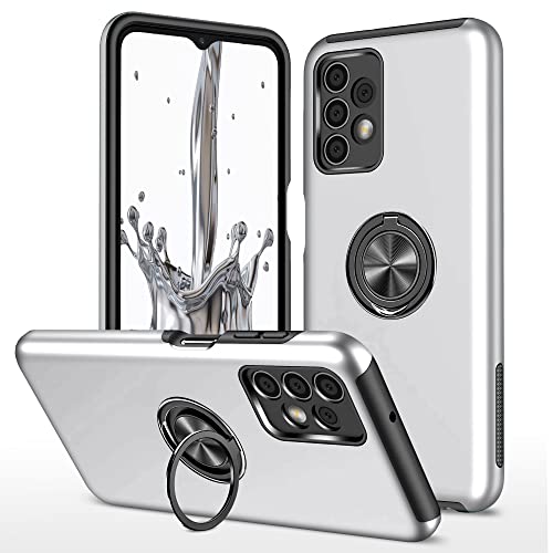 ElestBela Samsung Galaxy A13 4G Hülle, Handyhülle Samsung Galaxy A13 4G mit Ring Ständer, TPU Flexibler Rahmen Harte PC Rückseite, Stoßfestes Schutzhülle für Samsung Galaxy A13 4G 6.6'' 2022 Silber ElestBela Samsung Galaxy A13 4G Hülle, Handyhülle Samsung Galaxy A13 4G mit Ring Ständer, TPU Flexibler Rahmen Harte PC Rückseite, Stoßfestes Schutzhülle für Samsung Galaxy A13 4G 6.6'' 2022 Silber von ElestBela